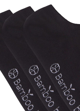 Bamboo Basics kousenvoetjes 3 paar knitted footies black unisex JAMIE-001 Bamboo Basics soquettes invisibles 3 paires knitted footies black unisex