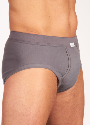 Dulcia slip 3 pack new basic cotton 4-1 rib grey heren 678-0540-grey Dulcia slip lot de 3 new basic cotton 4-1 rib grey hommes