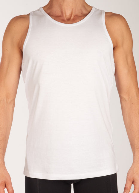 Jack & Jones singlet 2 pack jacbasic tanktop white heren 12133910-2715986 Jack & Jones débardeur lot de 2 jacbasic tanktop white hommes
