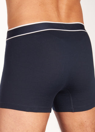 Schiesser short 3 pack 95/5 organic cotton boxer briefs dark blue heren 173983-803 Schiesser boxer lot de 3 95/5 organic cotton boxer briefs dark blue hommes