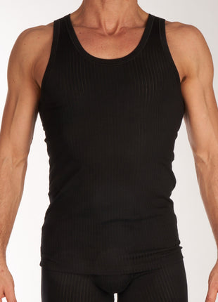 Schiesser singlet 2 pack authentic 4-1 rib undershirts black heren 103401-000 Schiesser débardeur lot de 2 authentic 4-1 rib undershirts black hommes