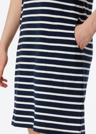 Schiesser slaapkleedje casual essentials midnight blue dames 181251-804 Schiesser robe de nuit casual essentials midnight blue femmes