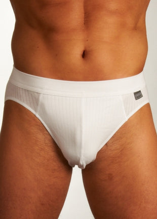 Schiesser slip 2 pack authentic 4-1 rib rio briefs white heren 105984-100 Schiesser slip lot de 2 authentic 4-1 rib rio briefs white hommes