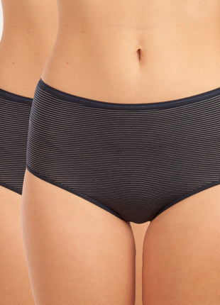 Schiesser slip 2 pack modal essentials midi panties midnight blue dames 162893-804 Schiesser slip lot de 2 modal essentials midi panties midnight blue femmes