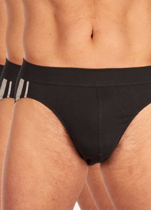 Schiesser slip 3 pack 95/5 organic cotton rio briefs black heren 173815-000 Schiesser slip lot de 3 95/5 organic cotton rio briefs black hommes