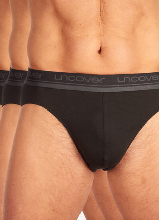 Schiesser slip 3 pack uncover rio briefs black heren 173903-000 Schiesser slip lot de 3 uncover rio briefs black hommes