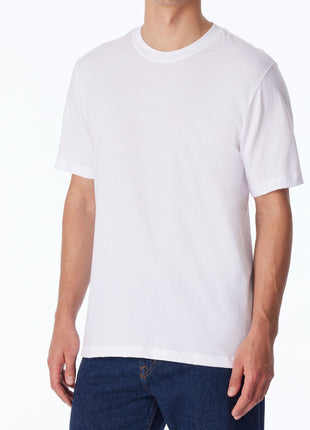 Schiesser t-shirt ronde hals 2 pack essentials american shirts white heren 008150-100 Schiesser t-shirt col rond lot de 2 essentials american shirts white hommes