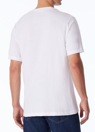 Schiesser t-shirt ronde hals 2 pack essentials american shirts white heren 008150-100 Schiesser t-shirt col rond lot de 2 essentials american shirts white hommes