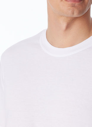 Schiesser t-shirt ronde hals 2 pack essentials american shirts white heren 008150-100 Schiesser t-shirt col rond lot de 2 essentials american shirts white hommes