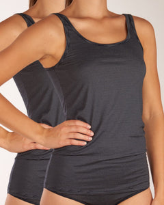 Schiesser topje 2 pack modal essentials tank tops midnight blue dames 162896-804 Schiesser topje lot de 2 modal essentials tank tops midnight blue femmes