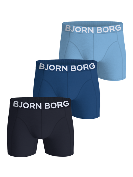 Björn Borg short 3 pack organic cotton stretch boxer black blue heren