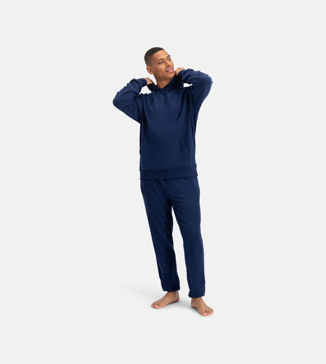 Bamboo Basics knitted hoodie blue heren