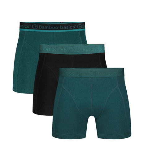 Bamboo Basics short 3 pack knitted boxershorts teal heren