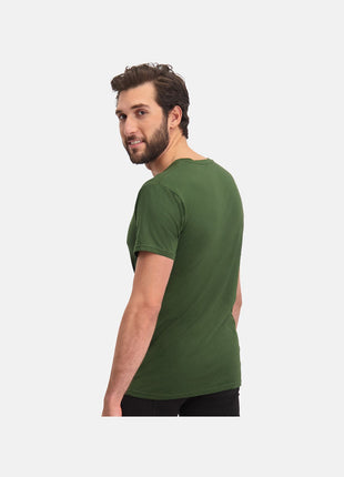 Bamboo Basics t-shirt v-hals 2 pack knitted v-neck t-shirt army heren
