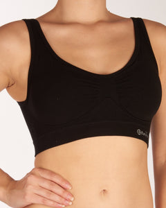 Bamboo Basics bh topje seamless knitted padded bra black dames FLEUR-001 Bamboo Basics brassière seamless knitted padded bra black femmes
