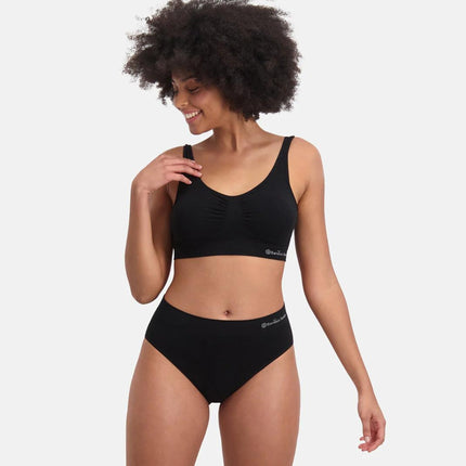 Bamboo Basics bh topje seamless knitted padded bra black dames FLEUR-001 Bamboo Basics brassière seamless knitted padded bra black femmes
