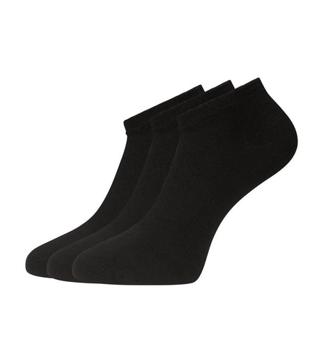 Bamboo Basics enkelsokken 3 paar knitted sneaker socks black unisex DANI-001 Bamboo Basics soquettes 3 paires knitted sneaker socks black unisex
