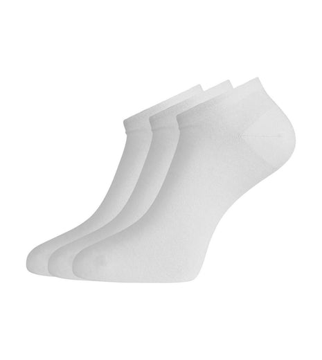 Bamboo Basics enkelsokken 3 paar knitted sneaker socks white unisex DANI-004 Bamboo Basics soquettes 3 paires knitted sneaker socks white unisex
