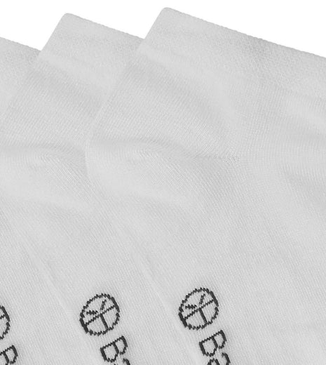 Bamboo Basics enkelsokken 3 paar knitted sneaker socks white unisex DANI-004 Bamboo Basics soquettes 3 paires knitted sneaker socks white unisex
