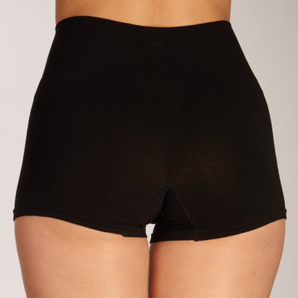 Bamboo Basics short 2 pack seamless knitted light control boxershort black dames STELLA-001 Bamboo Basics shorty lot de 2 seamless knitted light control boxershort black femmes
