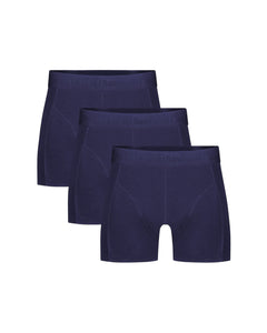 Bamboo Basics short 3 pack knitted boxershorts navy heren JAMES-001 Bamboo Basics boxer lot 3 knitted boxershorts navy hommes