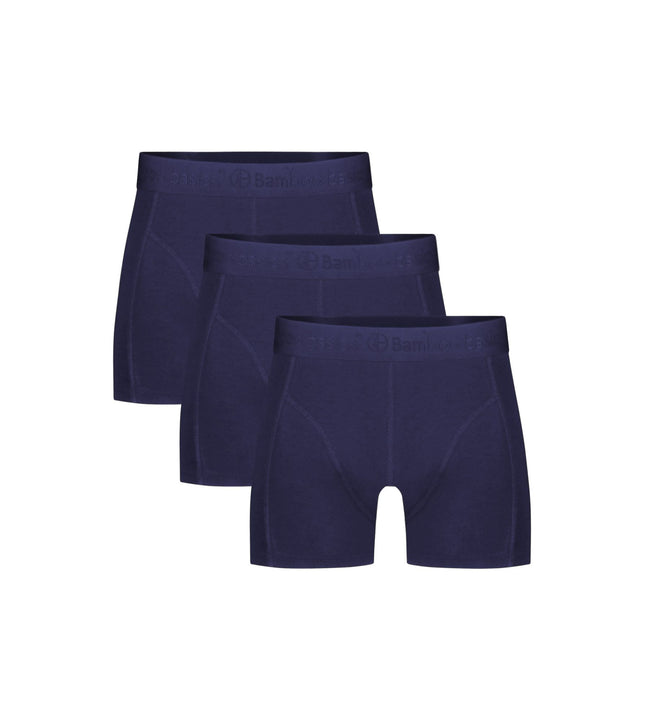 Bamboo Basics short 3 pack knitted boxershorts navy heren JAMES-001 Bamboo Basics boxer lot 3 knitted boxershorts navy hommes
