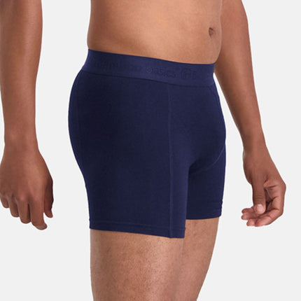 Bamboo Basics short 3 pack knitted boxershorts navy heren JAMES-001 Bamboo Basics boxer lot 3 knitted boxershorts navy hommes