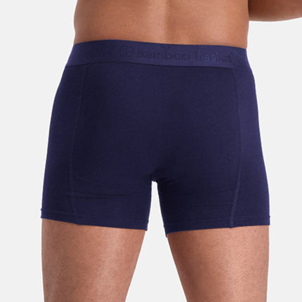 Bamboo Basics short 3 pack knitted boxershorts navy heren JAMES-001 Bamboo Basics boxer lot 3 knitted boxershorts navy hommes