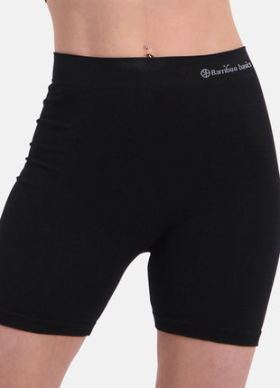 Bamboo Basics short seamless knitted biker short black dames SUZE-001 Bamboo Basics shorty seamless knitted biker short black femmes