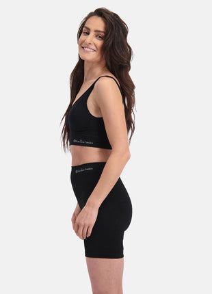 Bamboo Basics short seamless knitted biker short black dames SUZE-001 Bamboo Basics shorty seamless knitted biker short black femmes