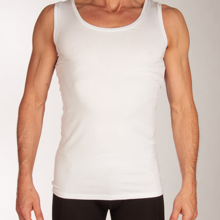 Bamboo Basics singlet 2 pack knitted singlet white heren STEF-001 Bamboo Basics débardeur lot de 2 knitted singlet white hommes
