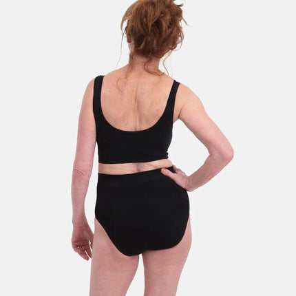 Bamboo Basics slip 2 pack seamless knitted high waisted full brief black dames AMY-001 Bamboo Basics slip lot de 2 seamless knitted high waisted full brief black femmes
