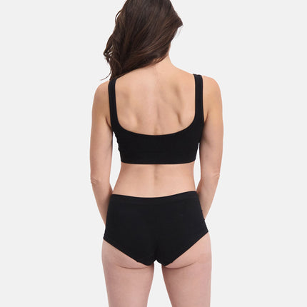 Bamboo Basics slip 2 pack seamless knitted hipster black dames SOPHIE-001 Bamboo Basics slip lot de 2 seamless knitted hipster black femmes