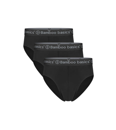 Bamboo Basics slip 3 pack knitted brief black heren JAMES-001 Bamboo Basics slip lot de 3 knitted brief black hommes