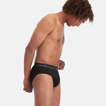 Bamboo Basics slip 3 pack knitted brief black heren JAMES-001 Bamboo Basics slip lot de 3 knitted brief black hommes