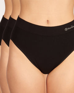 Bamboo Basics slip 3 pack seamless knitted full brief black dames BELLE-001 Bamboo Basics slip lot de 3 seamless knitted full brief black femmes

