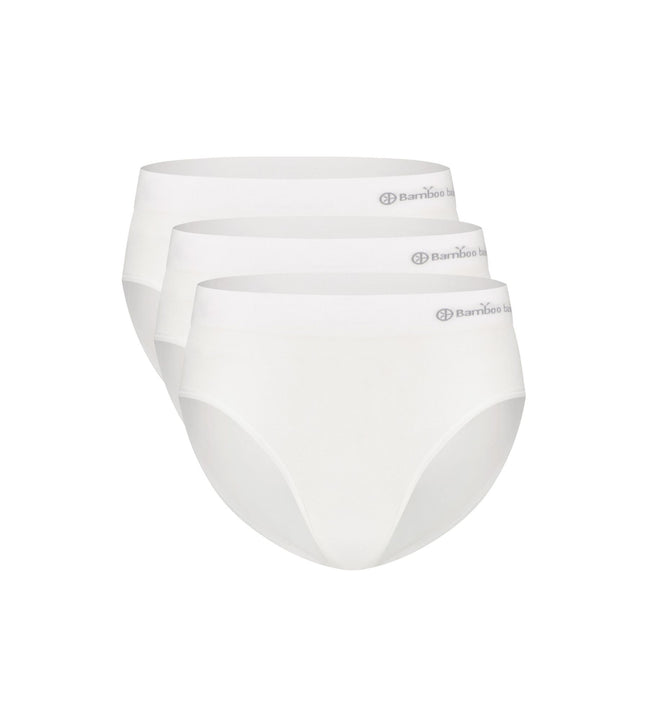 Bamboo Basics slip 3 pack seamless knitted full brief white dames BELLE-003 Bamboo Basics slip lot de 3 seamless knitted full brief white femmes