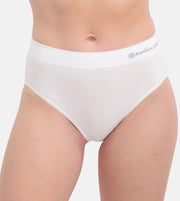 Bamboo Basics briefs 3 pack seamless knitted full brief white women