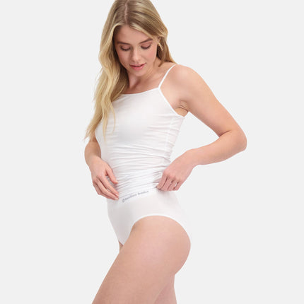 Bamboo Basics slip 3 pack seamless knitted full brief white dames BELLE-003 Bamboo Basics slip lot de 3 seamless knitted full brief white femmes