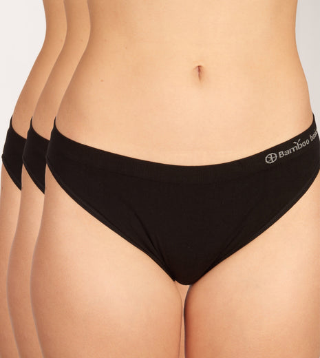 Bamboo Basics slip 3 pack seamless knitted taille slip black dames TESS-001 Bamboo Basics slip lot de 3 seamless knitted taille slip black femmes
