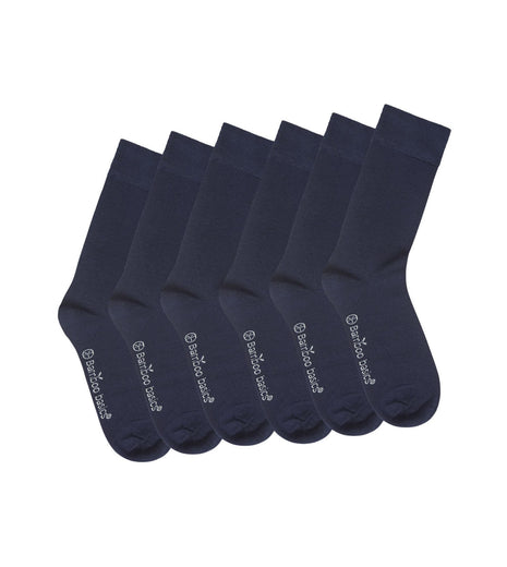 Bamboo Basics sokken 6 paar knitted anklet socks navy unisex BEAU-6P-002 Bamboo Basics chaussettes 6 paires knitted anklet socks navy unisex
