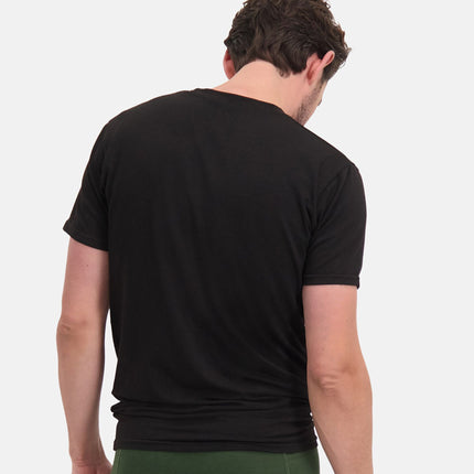 Bamboo Basics t-shirt ronde hals 2 pack knitted r-neck t-shirt black heren RUBEN-004 Bamboo Basics t-shirt col rond lot de 2 knitted r-neck t-shirt black hommes