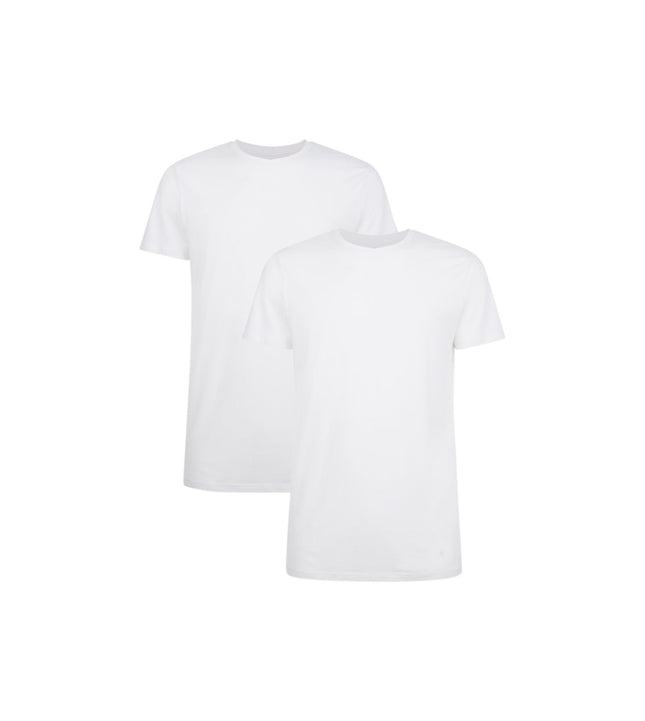 Bamboo Basics t-shirt ronde hals 2 pack knitted r-neck t-shirt optical white heren RUBEN-002 Bamboo Basics t-shirt col rond lot de 2 knitted r-neck t-shirt optical white hommes