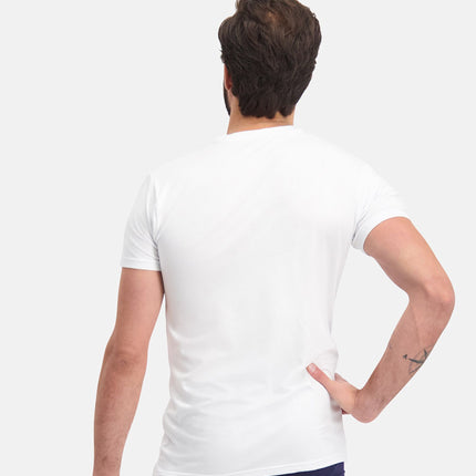 Bamboo Basics t-shirt ronde hals 2 pack knitted r-neck t-shirt optical white heren RUBEN-002 Bamboo Basics t-shirt col rond lot de 2 knitted r-neck t-shirt optical white hommes