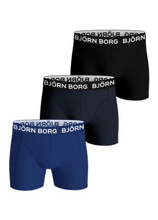 Björn Borg short 3 pack bamboo cotton blend boxer black blue heren