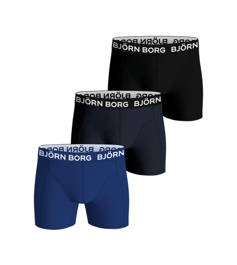 Björn Borg short 3 pack bamboo cotton blend boxer black blue heren
