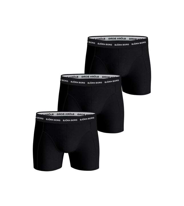 Björn Borg short 3 pack cotton stretch boxer black heren 10004232-MP001 Björn Borg boxer lot de 3 cotton stretch boxer black hommes
