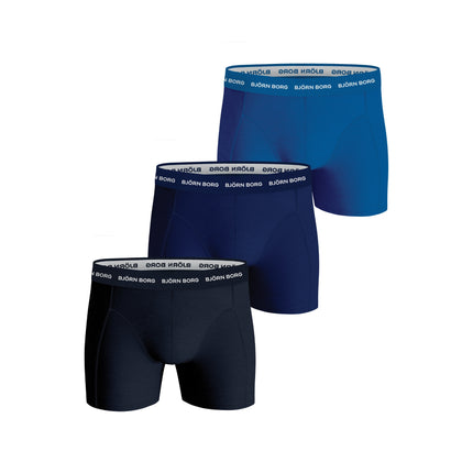 Björn Borg short 3 pack cotton stretch boxer navy blue / dark blue / blue heren 10004232-MP003 Björn Borg boxer lot de 3 cotton stretch boxer navy blue / dark blue / blue hommes
