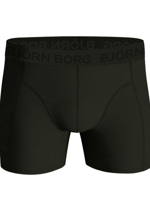 Björn Borg short 5 pack cotton stretch boxer green / black / print / green / green heren 10003368-MP005 Björn Borg boxer lot de 5 cotton stretch boxer green / black / print hommes
