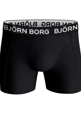 Björn Borg short 5 pack cotton stretch boxer green / black / print / green / green heren 10003368-MP005 Björn Borg boxer lot de 5 cotton stretch boxer green / black / print hommes

